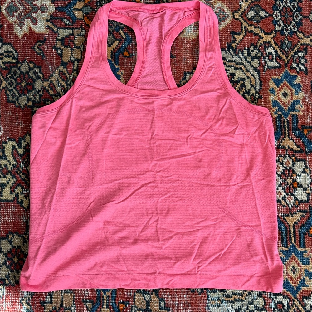 Lululemon Coral Pink Swiftly Tech Racerback Tank Top size 12